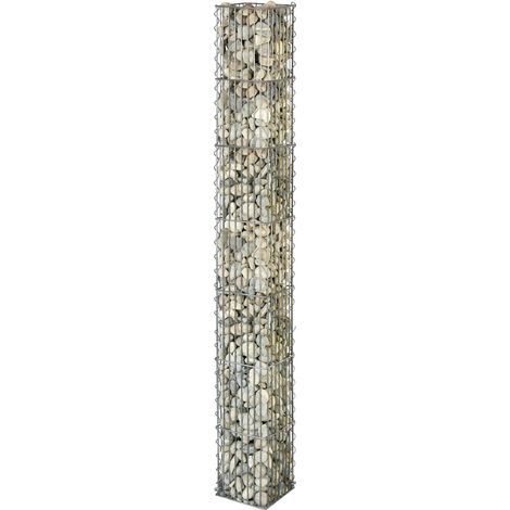 bellissa Steinsäule eckig 20 x 20 x 125 o 175 cm Gabione Steinkorb Säule Auswahl