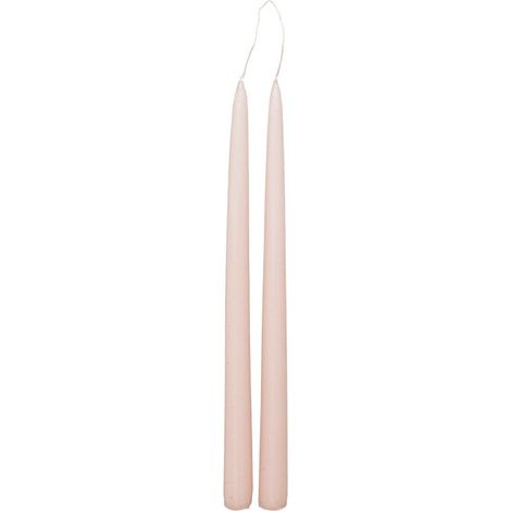 Lot de 2 Bougies Bâton "Hugo" 30cm Rose (1/2)