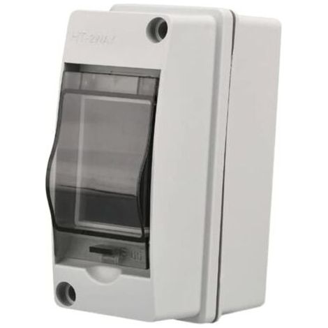 Boîte électrique extérieure étanche LaBlanc IP65, 2 modules, surface en plastique ABS, boîtier électrique extérieur étanche, armoire électrique, boîte de jonction modulaire (2 voies) (1/5)