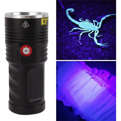 Lampe torche UV 365 nm avec lumière noire de Woods Lamp. LED à lumière noire filtrée. Détecteur portatif puissant pour l'urine d'animaux, les minéraux, la fluorescence et le durcissement de la résine. (1/5)