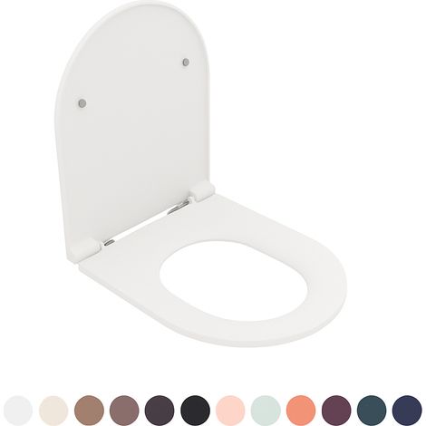 SEDILE WC SOFT CLOSE INFINITY PER FILOMURO Bianco Opaco coprivaso copriwater NYMO