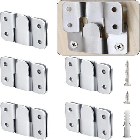 Irovami Boucle de cadre photo en acier inoxydable, grand format, avec vis et tube d'expansion (lot de 6). (1/5)