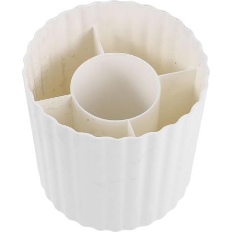 Organisateur Séparateurs d'espace Blanc et 5 Compartiments Plastique Pinceaux de Maquillage Rotatif Vintage Portable de ou Bureau Salle de Bain (1/5)
