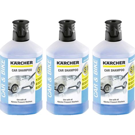 Lot de 3 shampoings de voiture 3 en 1 (1L) pour Nettoyeur Haute Pression KARCHER -
62957500