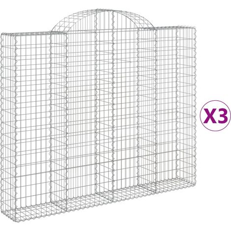 Maison Exclusive - Gabionen mit Hochbogen 3 Stk. 200x30x160/180cm