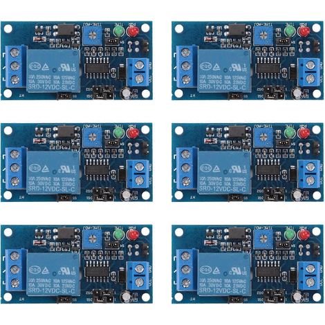 Module de relais temporisé 6X 12V CC avec minuterie (activation/désactivation). (1/5)