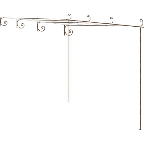 Maison Exclusive - Pergolato da Giardino Marrone Anticato 4x3x2,5 m in Ferro