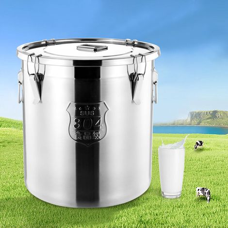 Boîte de rangement hermétique en acier inoxydable de 48 litres pour céréales, riz et grains (1/5)
