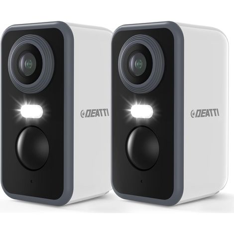 2K Camera Surveillance WiFi Exterieure sans Fil Batterie, Caméra de Surveillance Extérieur/Intérieur, AI PIR Detection Mouvement, Vision Nocturne Couleur, Audio Bidirectionnel, IP66 (1/5)