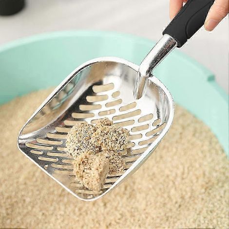 Pelle à litière pour chats et chiens en alliage d'aluminium, nettoyeur de déjections canines, grande pelle à sable pour animaux de compagnie, accessoires de nettoyage pour animaux domestiques (1/5)