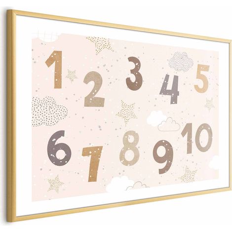 Poster - Numeri con neve che cade (1/4)