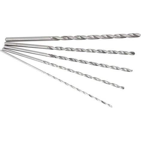 Foret hélicoïdal à tige droite en acier rapide extra long 2-5 mm pour le bois (1/5)