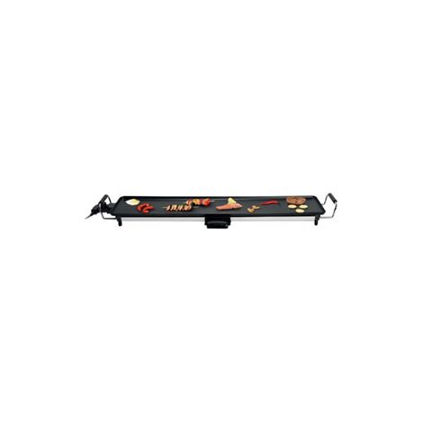 Plancha électrique 2000W surface de chauffe XXL 90x23cm – Thermostat réglable jusqu'à 240°C – Plaque en fonte d'aluminium antiadhésive – Little Balance