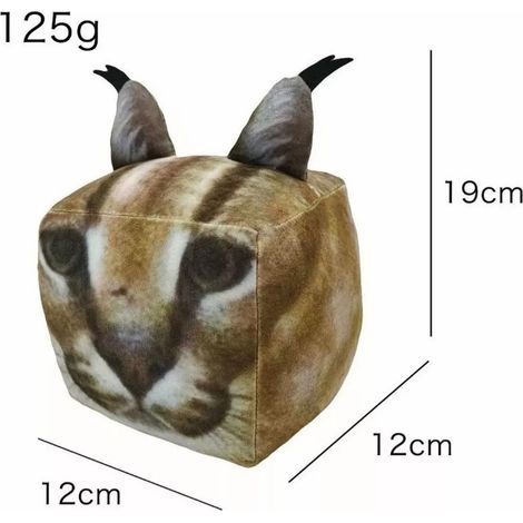 Niedliche, weiche Plüschkatze mit Baumwollfüllung – ideal als Deko-Objekt und für endlosen Spielspaß. 18 cm groß. (1/5)