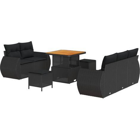 Maison Exclusive - Gartensofa-set mit Kissen mit Kissen 8 pcs Sch