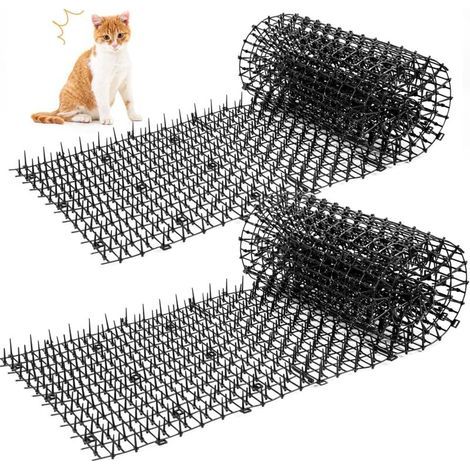 [JAMAIS UTILISÉ] Lot de 2 Tapis Anti-Chat avec 16 Ongles Anti Chat Exterieur, pour Les Jardins Intérieurs et Extérieurs 200 x 30 cm (1/4)