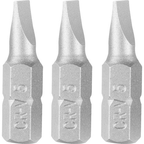 Embouts SL5 x 0,8 x 25 mm, 3 pièces.