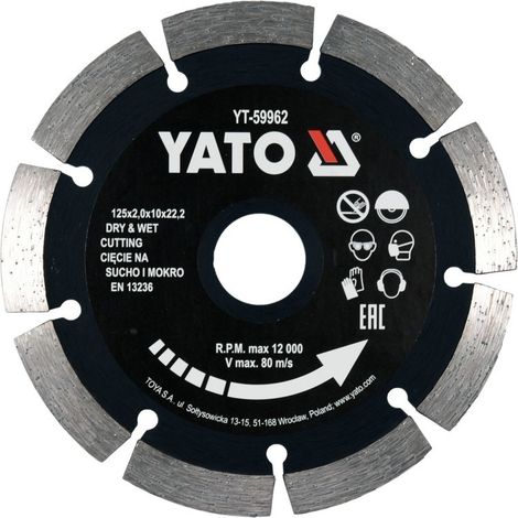 Hoja de diamante segmentada Yato de 125 mm YT-59962