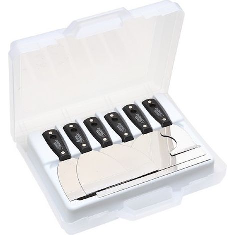 L'Outil Parfait – Coffret de 6 couteaux à enduire 8-25 cm – Lame acier inoxydable flexible – Manche en matière recyclée – SKU 8077