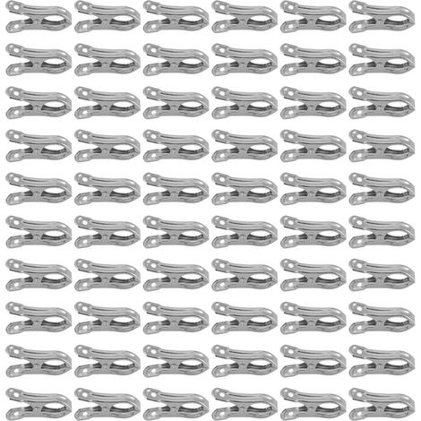 60 PièCes SéRies Pinces de Jardin, Serre en Acier Inoxydable, Clips pour Filet, une Prise Solide