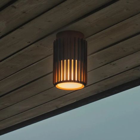 Plafonnier luminaire ALUDRA Aluminium Seaside marron metallise H. 18,8 IP54 Nordlux-Extérieur (1/3)