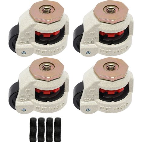 Roues industrielles, lourdes, usage polyvalent, Noir Blanc (1/2)