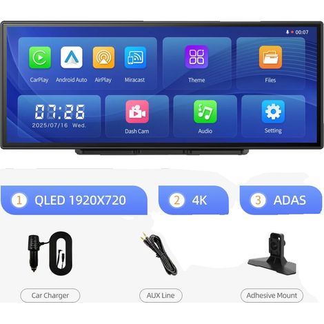 Caméra de voiture, enregistrement 4K, connectivité sans fil, H70 Plus, Carte TF 64G-a (1/2)