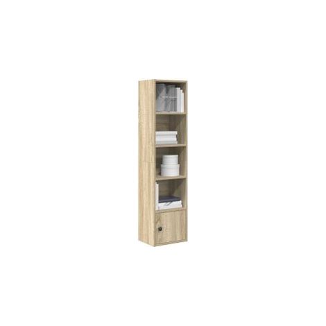 Bibliothèque chêne fumé 31x24x127 bois d'ingénierie (1/5)