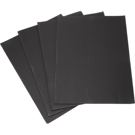 4 Pcs Tôle Plastique Ondulée, 4mm Planches En Plastique Noir Ondulé 12 x 12 Inch Panneaux De Jardin Imperméables Pour DIY Artisanat (1/5)