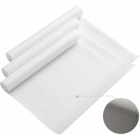 3 Rouleaux EVA Protecteur Tapis antidérapant étagères de Cuisine Le Meuble Tapis réutilisable Coupable imperméable Tapis de réfrigérateur Doublure de tiroir 30X150cm (1/5)