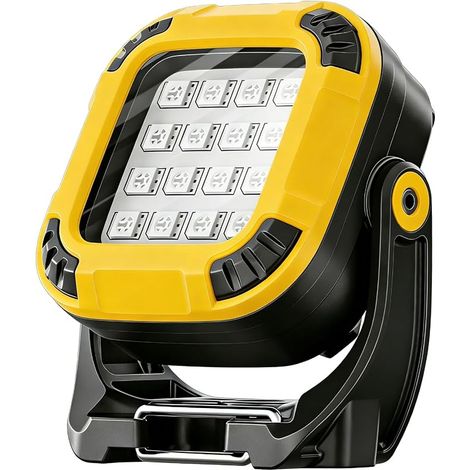 Lampe de Travail LED Rechargeable Aimantée avec Lumière Colorée RGB Super Lumineuse Baladeuse COB, Portable Rotatif à 360°, Lampe d'Atelier pour Outdoor Réparation Garage Workshop Emergency (1/5)