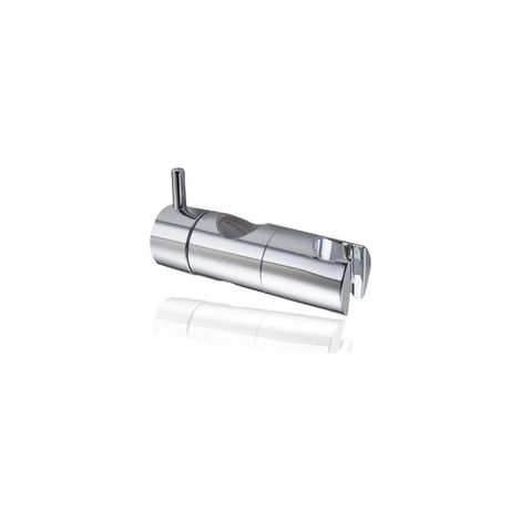 Duschkopfhalterung mit Saugnapf, universelle Wandmontage 22 mm, silber – inklusive austauschbarem Gleiter