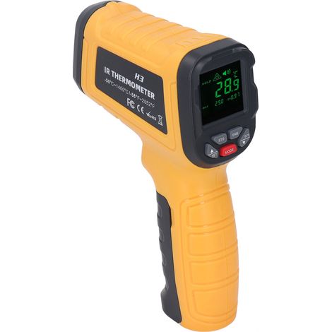 Thermomètre infrarouge portable haute précision de 50 à 1400 °C avec écran LCD rétroéclairé, idéal pour le soudage et la cuisine. (1/5)