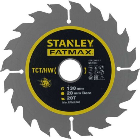 Stanley Accessori - Lama circolare per legno 130x20 mm, 20 denti STA17005-XJ (1/2)