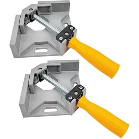 2 Pièces Serrage Angulaire,90 Degrés Serre Joint Angle Parfait,2 Poignée Ajustable, Étau de Serrage pour Menuiserie Charpentier, Outillage à Main (1/5)
