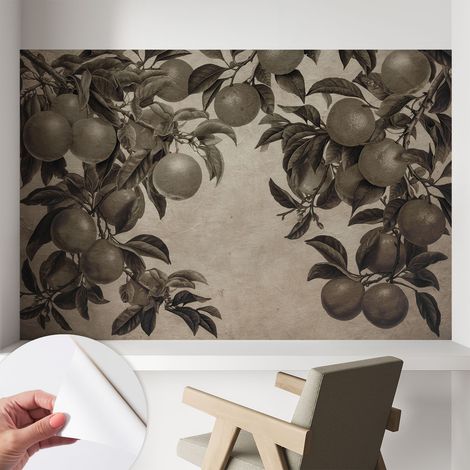 Selbstklebend Tapete - abwaschbar - Raumgestaltung Schlafzimmer Wohnzimmer Tapete Fruchtmuster 104x70 cm (1/5)