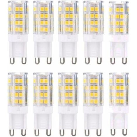 BRICOOMARKET G9 Ampoule LED, blanc chaud 3000k 5W G9 Ampoule LED lampe pin petite ampoule G4 haute source lumineuse à économie d'énergie ampoules halogènes non dimmables, lot de 10 (1/4)