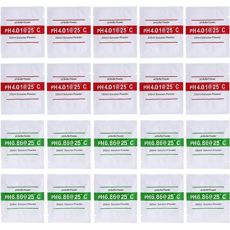 Solution tampon pour pH-mètre (20 sachets) en poudre pour mesure précise du pH-mètre (1/5)