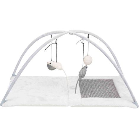 Tappetino con giochi cani e gatti in sisal/peluche 60×33×42cm