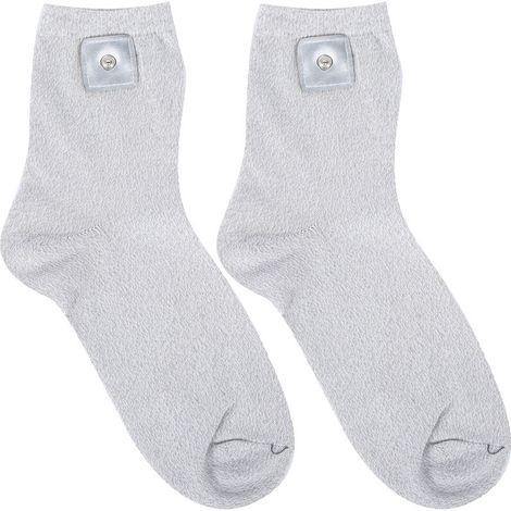 Leitfähige Massagesocken aus Silberfasern, Elektroden für die Therapie (PU-Leder auf einer Seite)
