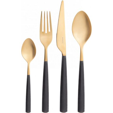 ATHENA Gold, Posate Set 24 pz, Scatola Window, Casa Bugatti