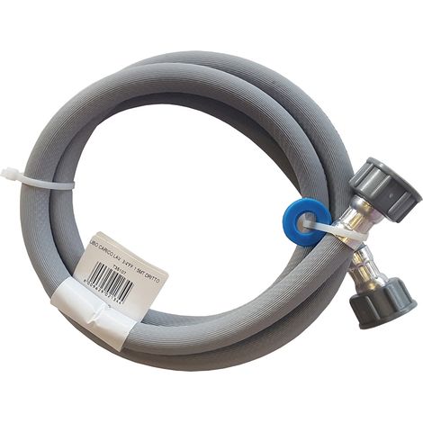 tubo carico lavatrice attacco diritto - diritto 150 cm.