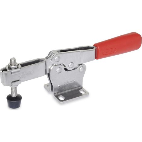 Ganter Norm elementi GN 820 – 75 MC – horizontalspanner con bilancia vera Fuss, 1 pezzi, zincato passivato, Blu (1/5)