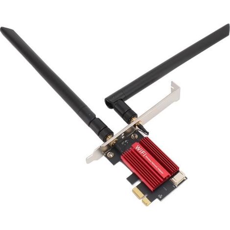 Carte WiFi 6E - Vvikizy - PCIe X1 - 5374 Mbps - Bluetooth 5.3 - Double antenne 8 dBi (1/4)