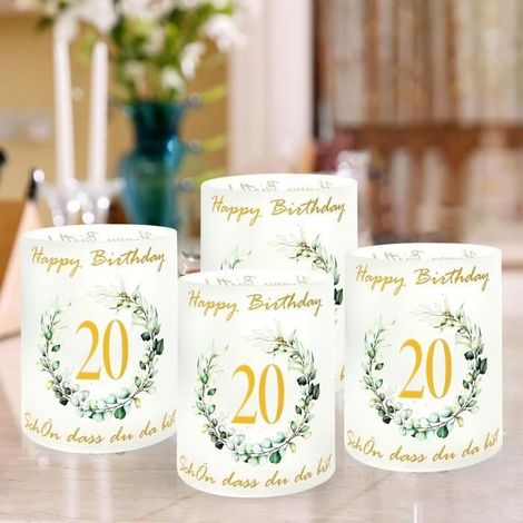 Abat-jour de bougie - Européen - 5 pièces - PVC - Décoration anniversaire - Enfant
