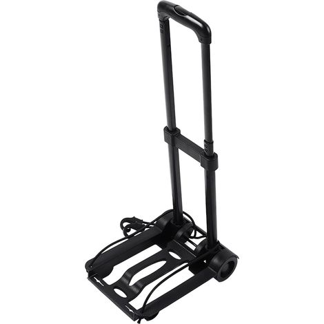 Folding Hand Truck, Lightweight Portable Luggage Cart with Extendable Steering Linkage for Shopping and Travel (1/5)