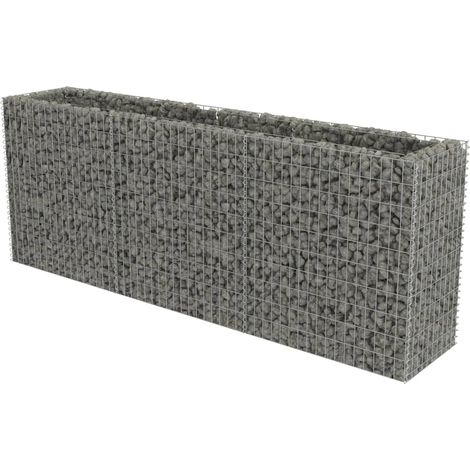 INLIFE Lit surélevé à gabion Acier galvanisé 270x50x100 cm (1/5)