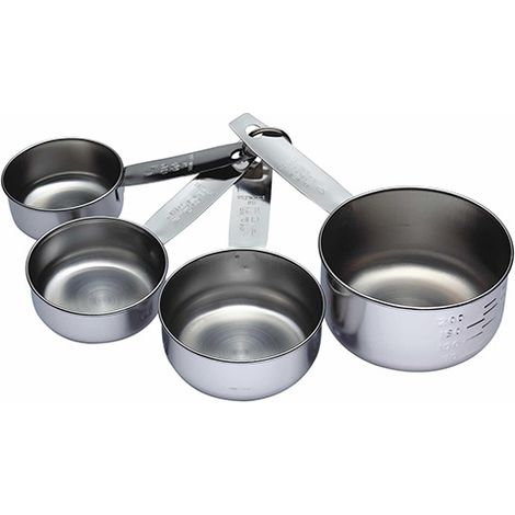 KitchenCraft Stainless Steel Four Piece Measuring Cup Set