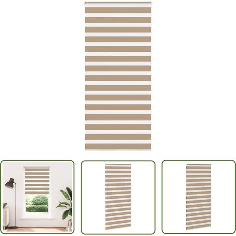 vidaXL Zebrarollo Sandbraun 100x200 cm Stoffbreite 95,9 cm Polyester (1/5)