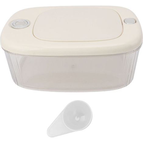 Récipient de Riz Hermétique 5L Transparent pour Stockage Alimentaire - Seau à Grains avec Couvercle pour Cuisine et Nourriture pour Chien (1/5)